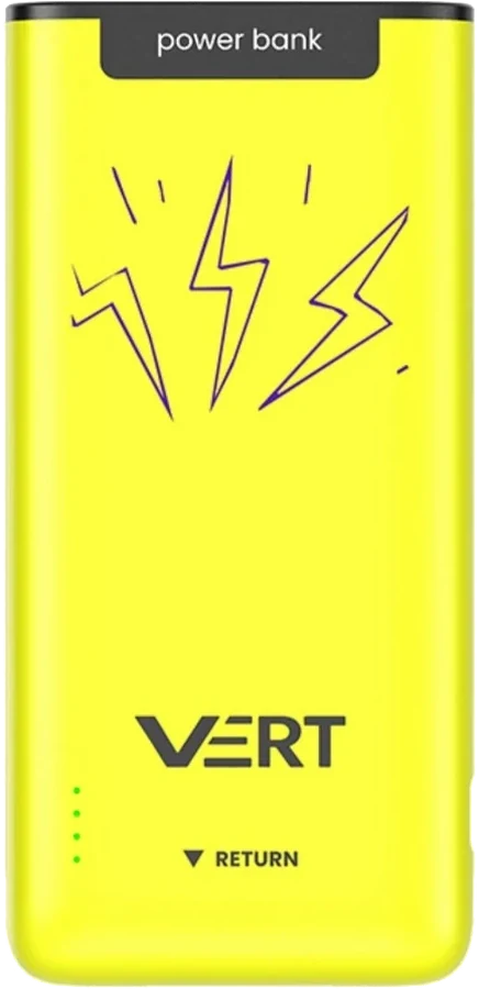 VERT powerbank, yellow · lightning finish
